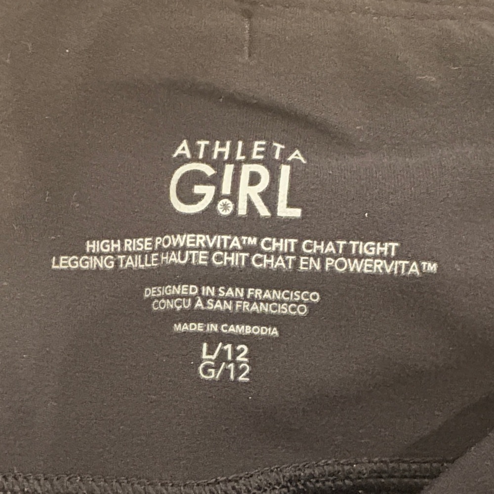 Athleta Girl PowerVita Chit Chat Tights in Black